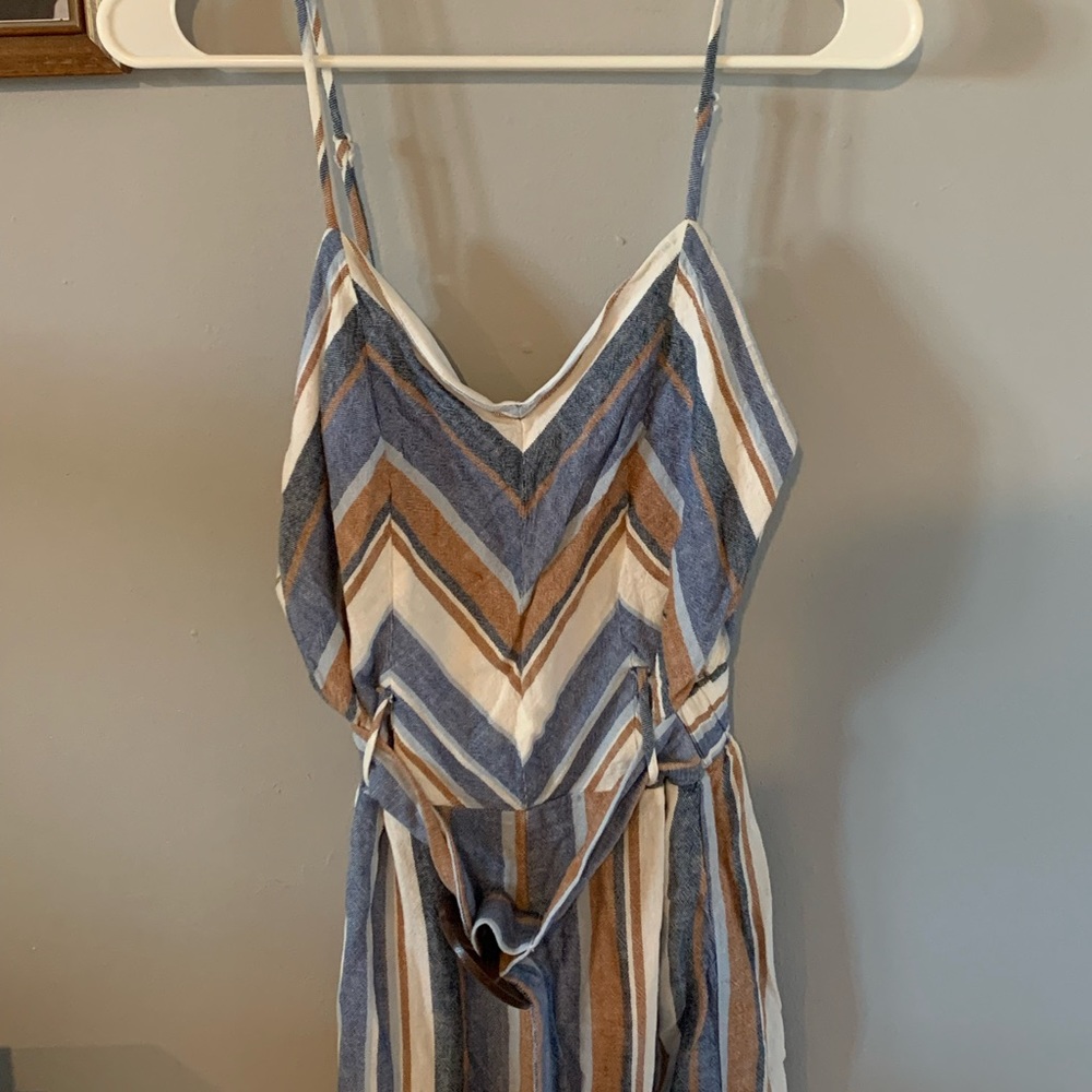 Monteau Striped Jumpsuit Size Small